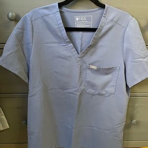 Space Navy Figs scrub top